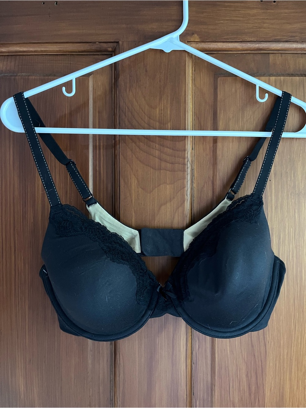 Maidenform Black Lace-Trim T-Shirt Bra